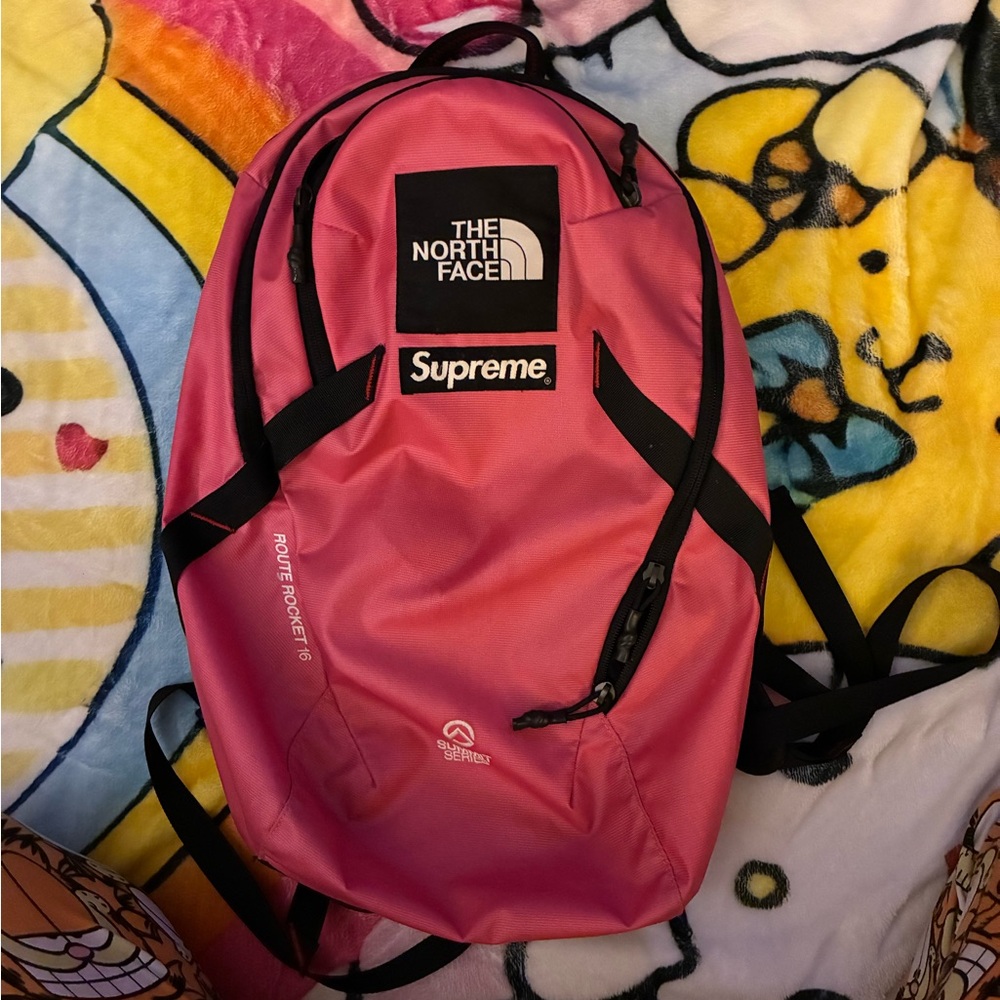 Supreme Pink and Black Backpack